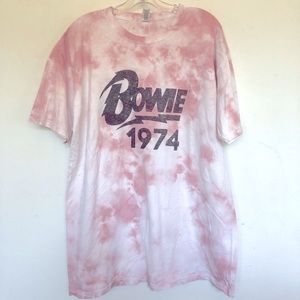 Bowie 1974 Graphic Tie Dye Band T shirt